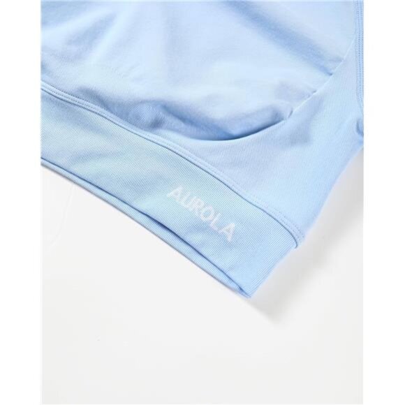 Influence Crop Top Workout Shirts for Women Sky Light - Picture 5 of 6